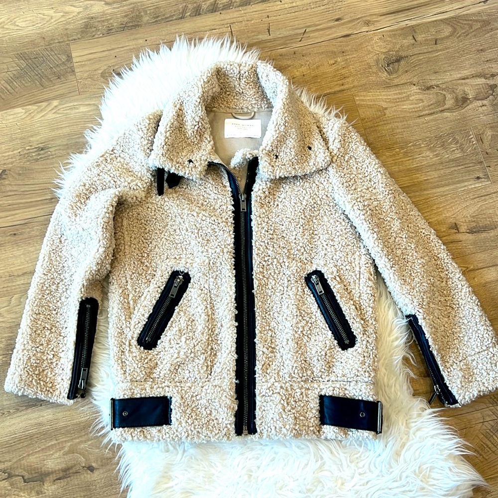 Zara women’s sheep skin jacket